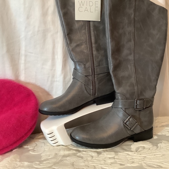 Life Stride Shoes Nwt Life Stride Gray Soft System Knee Tall Boots